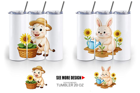 Tumbler Sunflower Farm Friends Sublimation artnoy 