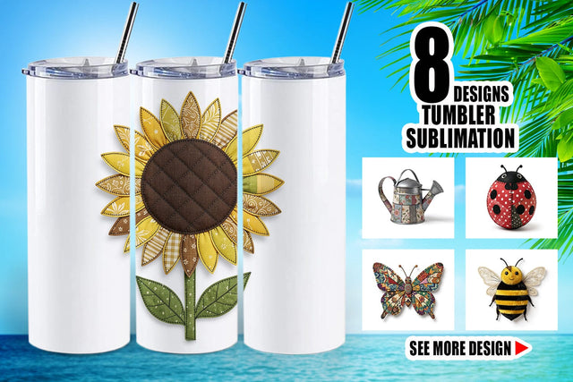 Tumbler Sunny Meadow Fabric Sublimation artnoy 