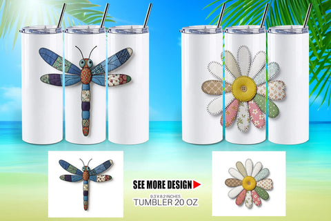 Tumbler Sunny Meadow Fabric Sublimation artnoy 