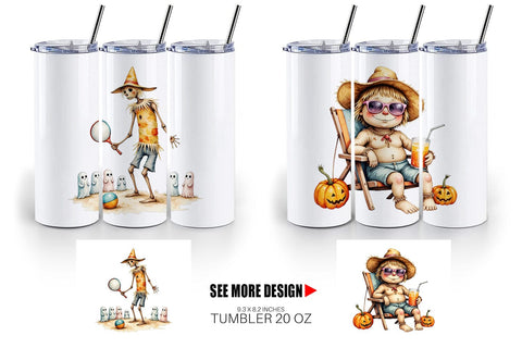 Tumbler Sunny Scarecrow Fun Sublimation artnoy 