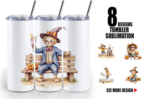 Tumbler Sunny Scarecrow Fun Sublimation artnoy 