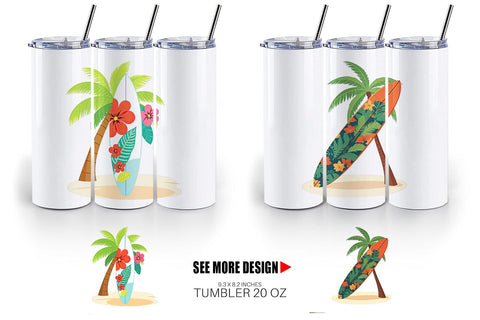 Tumbler Surfboard Sublimation artnoy 