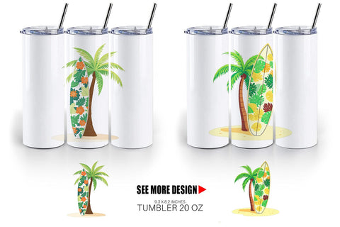 Tumbler Surfboard Sublimation artnoy 