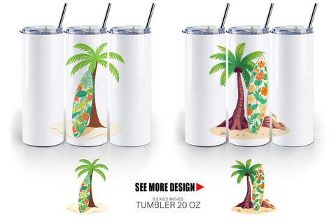 Tumbler Surfboard Sublimation artnoy 