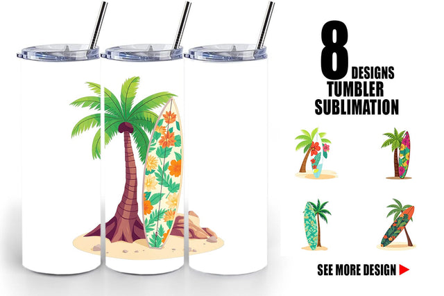 Tumbler Surfboard Sublimation artnoy 