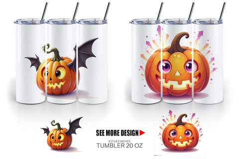 Tumbler Surreal Pumpkins Sublimation artnoy 