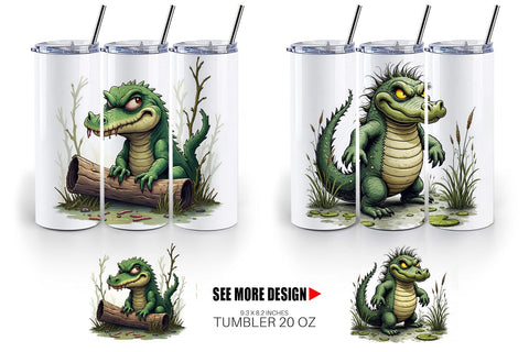 Tumbler Swamp Gator Sublimation artnoy 