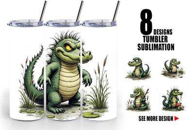 Tumbler Swamp Gator Sublimation artnoy 
