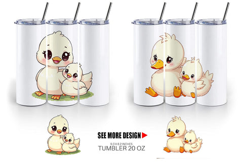 Tumbler Swan Mother's Day Sublimation artnoy 