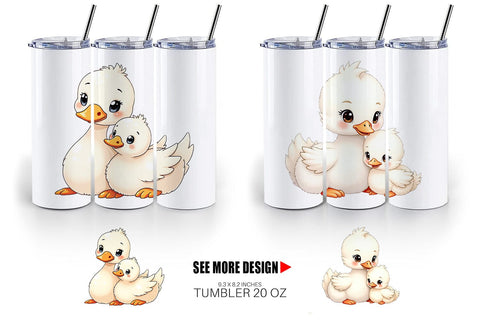 Tumbler Swan Mother's Day Sublimation artnoy 