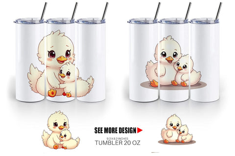 Tumbler Swan Mother's Day Sublimation artnoy 
