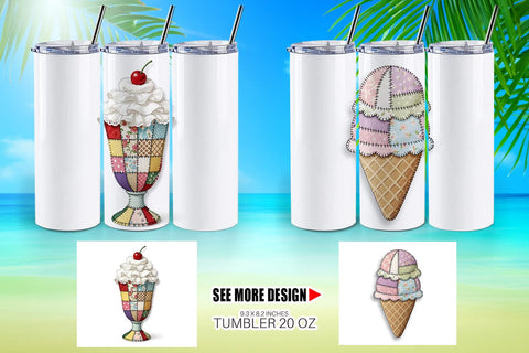 Tumbler Sweet Chilled Summer Stitches Sublimation artnoy 