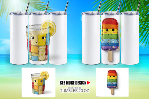 Tumbler Sweet Chilled Summer Stitches Sublimation artnoy 