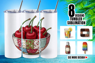 Tumbler Sweet Chilled Summer Stitches Sublimation artnoy 