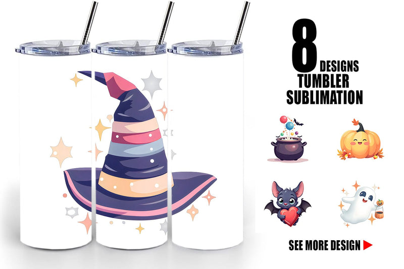 Tumbler Sweet Spooky Pastels Sublimation artnoy 