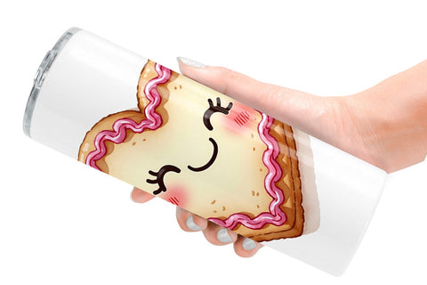 Tumbler Sweetheart Cafe Valentine Watercolor Treats Sublimation artnoy 