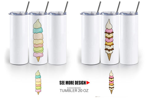 Tumbler Tall Ice Cream Sublimation artnoy 