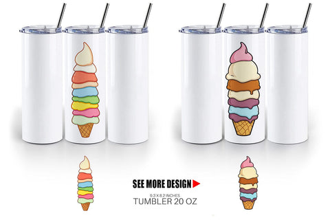 Tumbler Tall Ice Cream Sublimation artnoy 