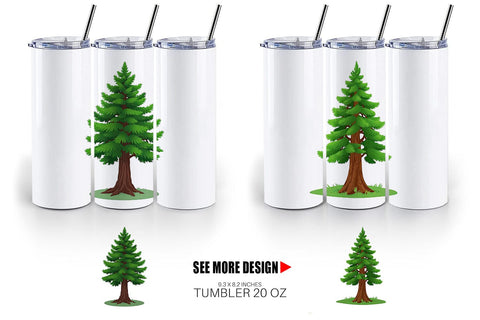 Tumbler Tall Pine Sublimation artnoy 
