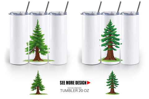 Tumbler Tall Pine Sublimation artnoy 