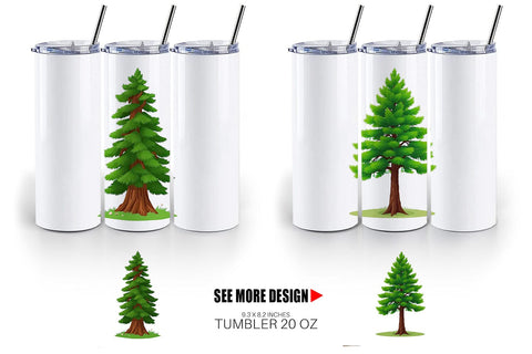 Tumbler Tall Pine Sublimation artnoy 