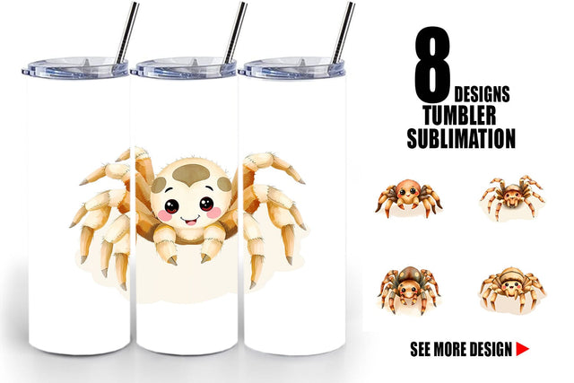 Tumbler Tarantula Wildlife Sublimation artnoy 