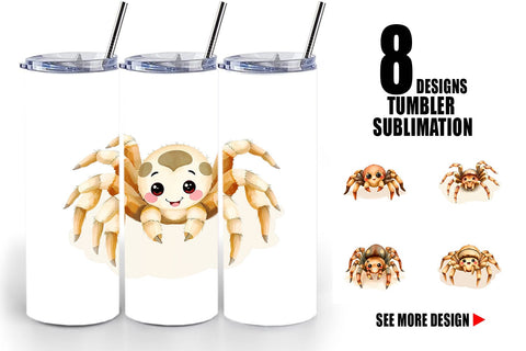 Tumbler Tarantula Wildlife Sublimation artnoy 