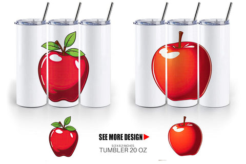 Tumbler Teacher Apple Clipart Sublimation artnoy 