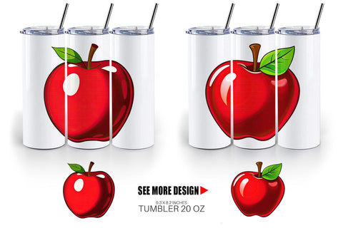 Tumbler Teacher Apple Clipart Sublimation artnoy 