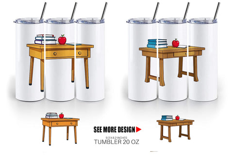 Tumbler Teacher Desk Sublimation artnoy 