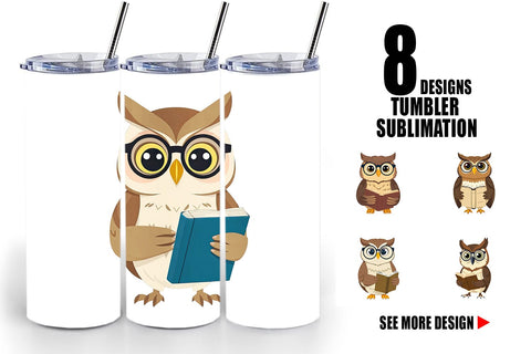 Tumbler Teacher Owl Sublimation artnoy 