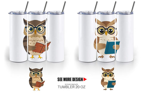 Tumbler Teacher Owl Sublimation artnoy 