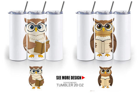 Tumbler Teacher Owl Sublimation artnoy 
