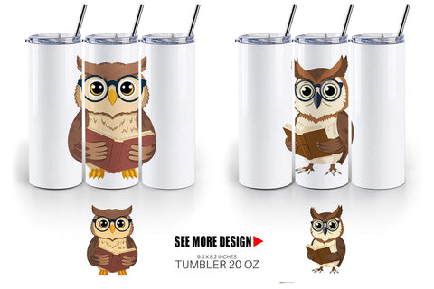 Tumbler Teacher Owl Sublimation artnoy 