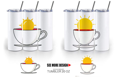 Tumbler Teacup Sun Sublimation artnoy 