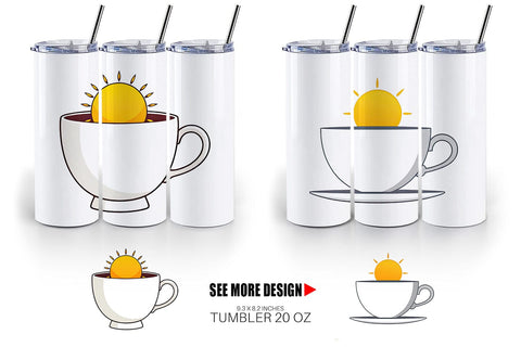 Tumbler Teacup Sun Sublimation artnoy 