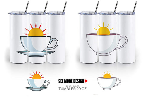 Tumbler Teacup Sun Sublimation artnoy 