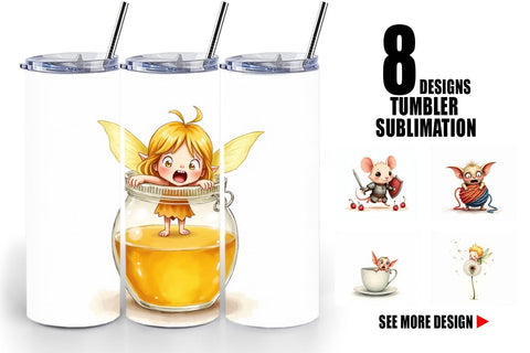 Tumbler Tiny Fantasy Trouble Sublimation artnoy 