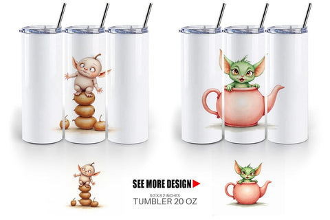 Tumbler Tiny Fantasy Trouble Sublimation artnoy 