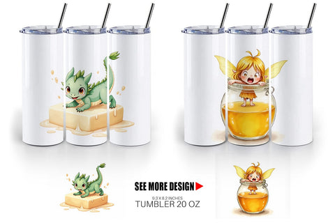 Tumbler Tiny Fantasy Trouble Sublimation artnoy 