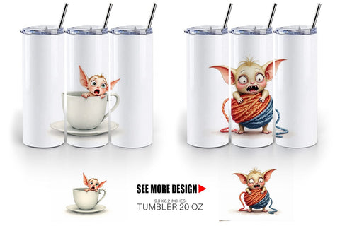 Tumbler Tiny Fantasy Trouble Sublimation artnoy 