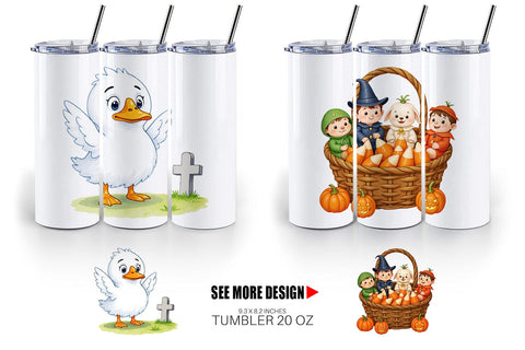 Tumbler Tiny Farm Halloween Sublimation artnoy 
