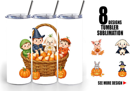 Tumbler Tiny Farm Halloween Sublimation artnoy 