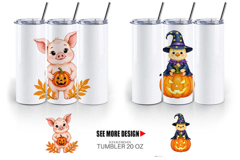 Tumbler Tiny Farm Halloween Sublimation artnoy 