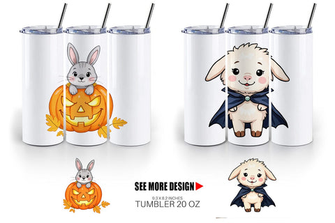 Tumbler Tiny Farm Halloween Sublimation artnoy 
