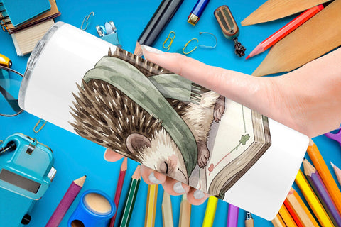 Tumbler Tired Boho Teacher Animal Watercolor Sublimation artnoy 