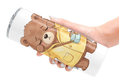 Tumbler Tired School Animal Morning Burnout Sublimation artnoy 