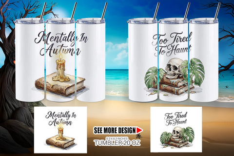 Tumbler Tired Tropical Scholar Goth Quote Sublimation artnoy 