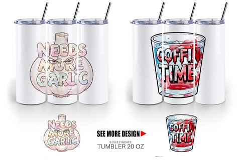 Tumbler Tired Vampire Grumpy Quote Sublimation artnoy 