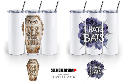 Tumbler Tired Vampire Grumpy Quote Sublimation artnoy 